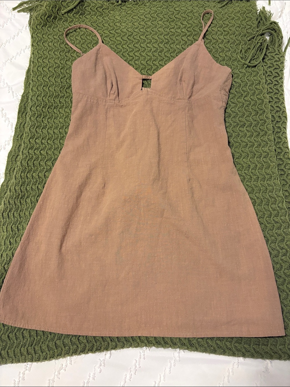 Women’s Sleeveless Spaghetti-Strap Mini Dress in Dusty Rose